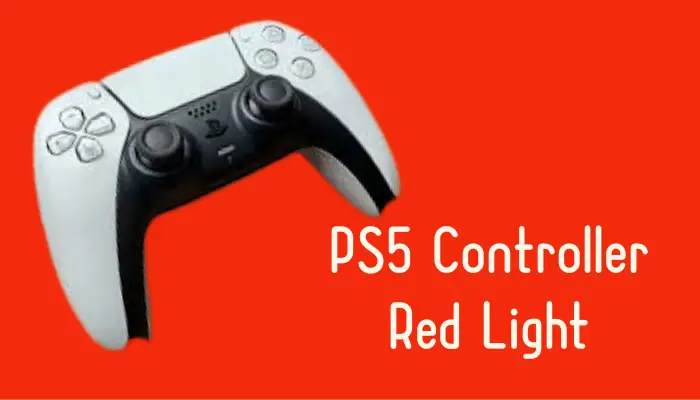 PS5 controller Red light