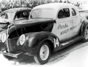 Souped-up stock cars in the 1940s